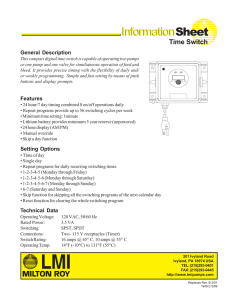 LMI TIME SWITCH CONTROLLER 33424 CatalogCut