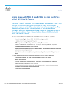 Cisco Catalyst 2960-S and 2960 Series Switches with LAN Lite