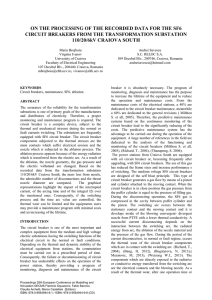 ON THE PROCESSING OF THE RECORDED DATA FOR THE SF6