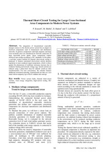 Thermal Short-Circuit Testing for Large Cross-Sectional Area