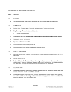 section 262419 - motor-control centers