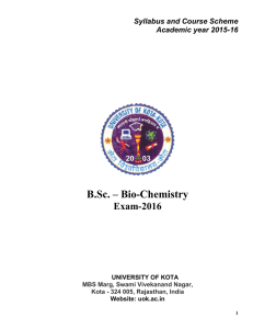 Biochemistry - University of Kota