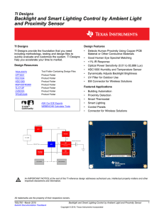 Backlight and Smart Lighting Control by