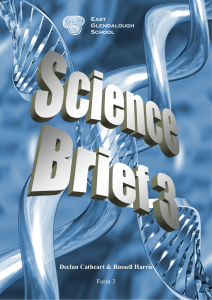 Science Brief 3 - East Glendalough School