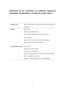 Sensitivity of the estimated air pollution