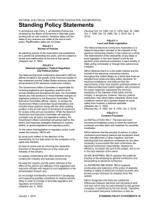 Standing Policy Statements - National Electrical Contractors