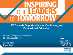 IEEE – wide Opportunities for Continuing and Professional Education