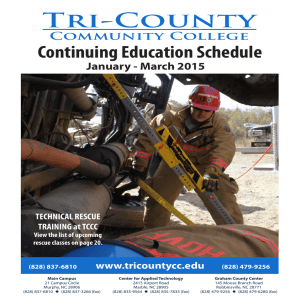 March Continuing Education Schedule. - Tri