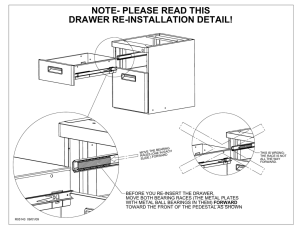 note- please read this drawer re-installation detail!