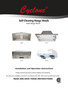 Self-Cleaning Range Hoods