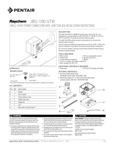 JBS-100-STB - Pentair Thermal Management