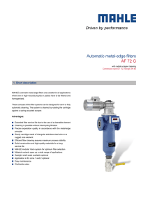 Automatic metal-edge filters AF 72 G