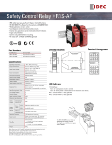 Safety Control Relay HR1S-AF