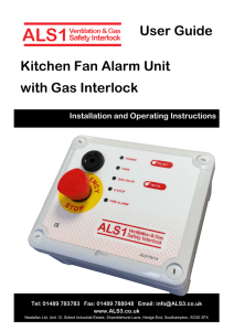 User Guide Kitchen Fan Alarm Unit with Gas Interlock
