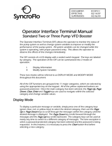 Operator Interface Terminal Manual