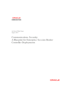 White paper: Communications Security