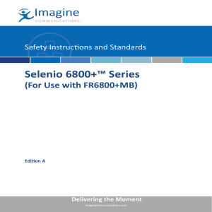 6800+ Series Safety Instructions and Standards for use with FR6800