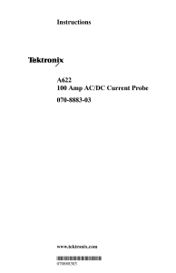 A622 100 Amp AC/DC Current Probe Instructions