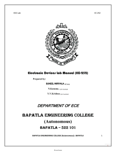 EDC Lab - Bapatla Engineering College