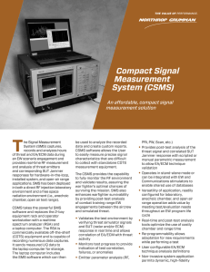 Compact Signal Measurement System (CSMS)