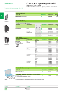 Control and signalling units Ø 22 0 1 2 3 4 5 6 7 8 9 10