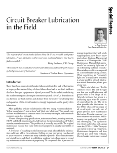 Circuit Breaker Lubrication in the Field