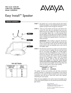 Easy Install™ Speaker