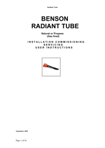 BENSON RADIANT TUBE