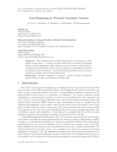 Load Balancing by Network Curvature Control