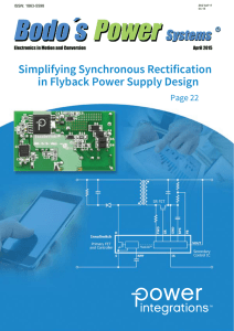Simplifying Synchronous Rectification in Flyback