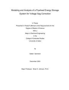 Modeling and Analysis of a Flywheel Energy Storage System for