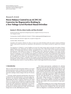 Power Balance Control in an AC/DC/AC Converter for Regenerative