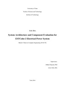 System Architecture and Component Evaluation for ESTCube