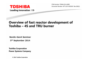 Overview of fast reactor development of Toshiba – 4S