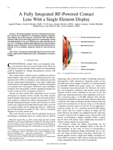 A Fully Integrated RF-Powered Contact Lens With a Single Element