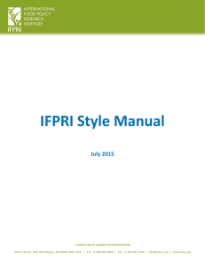 IFPRI Style Manual - Library and Knowledge Management