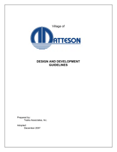 Design Guidelines - Village of Matteson