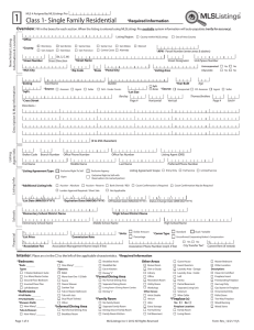 1 Class 1- Single Family Residential