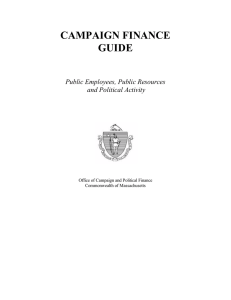 Campaign Finance Guide: Public Employees, Public