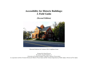 Accessibility for Historic Buildings: A Field Guide