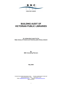 building audit of victorian public libraries