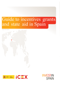 Guide to incentives grants and state aid in Spain