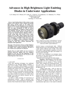 Advances in High Brightness Light Emitting Diodes in Underwater