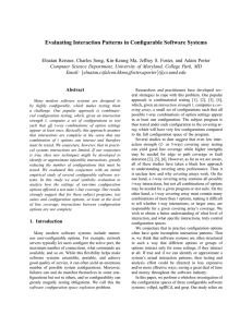 Evaluating Interaction Patterns in Configurable Software Systems
