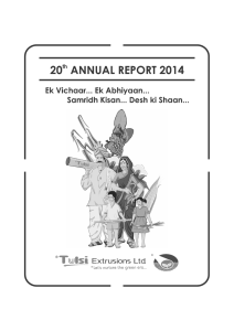 For Year 2013-2014 - Tulsi Extrusions Ltd