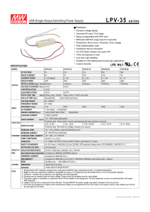 MeanWell LPV-35 Specification Sheet ()