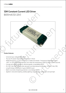 12W Constant Current LED Driver (600mA) (12-22V)
