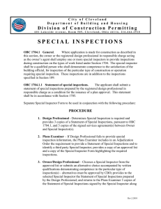 special inspections