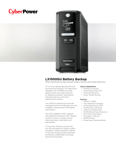 LX1500GU Battery Backup