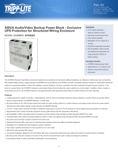 550VA Audio/Video Backup Power Block